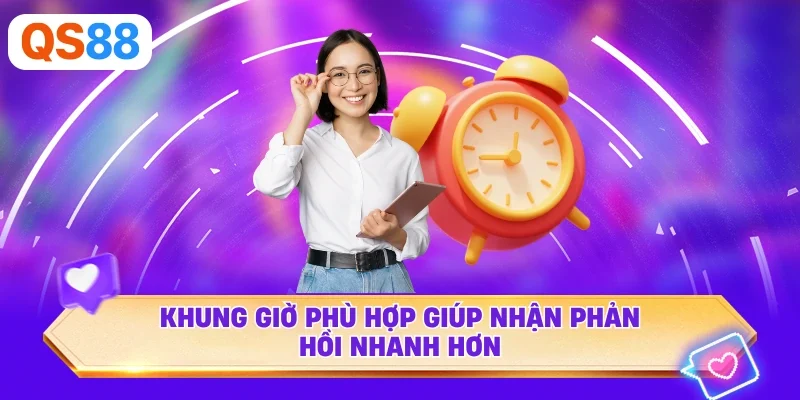 Khung giờ phù hợp giúp nhận phản hồi nhanh hơn