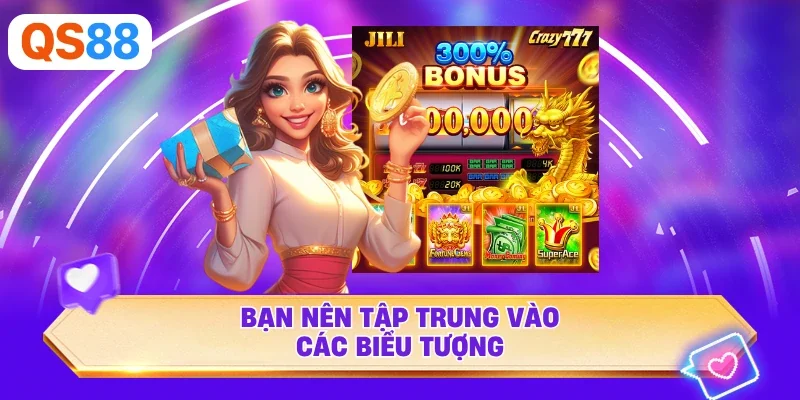 Bạn nên tập trung vào các biểu tượng