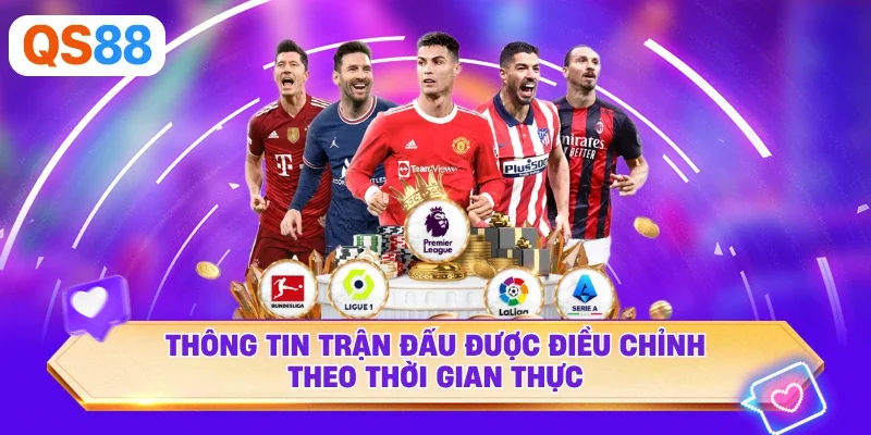 Thông tin trận đấu được điều chỉnh theo thời gian thực